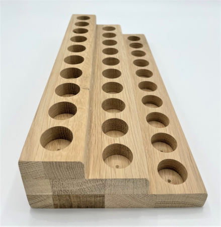 Suporturi din lemn - Suport din lemn de stejar pentru sticlute de ulei esential 5/10 ml