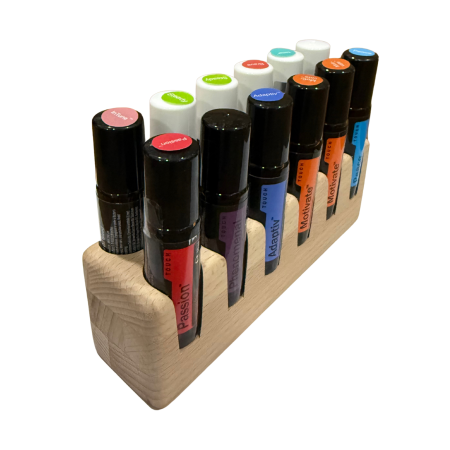 Suporturi din lemn - Suport din lemn pentru 12 recipiente rollon