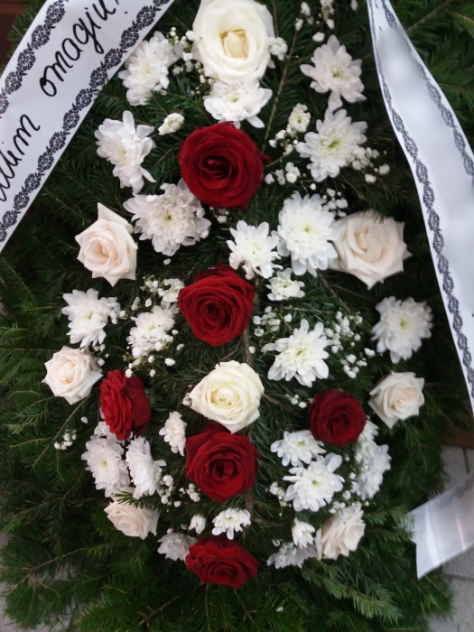 Coroana funerară trandafiri și crizanteme [2]