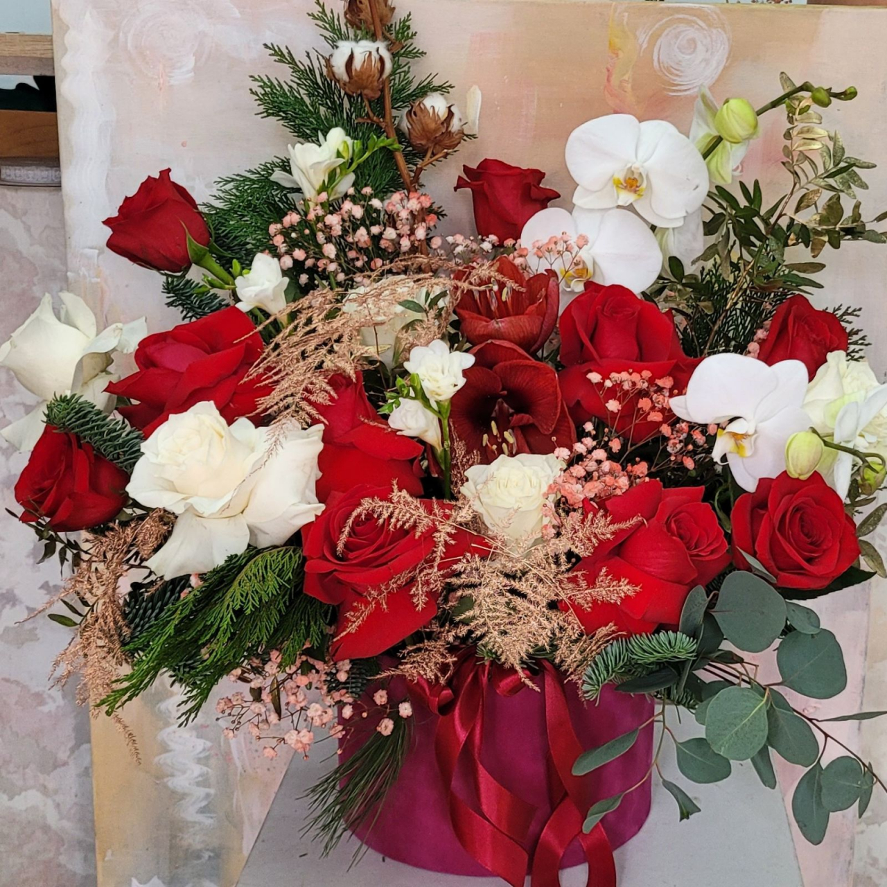 Aranjament de iarnă roșu cu alb [3]