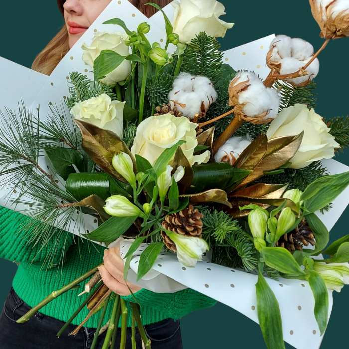 Buchet White and Gold [3]