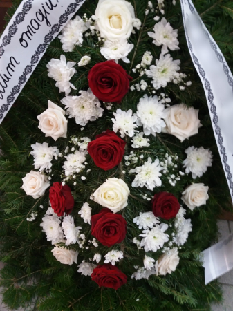 Coroana funerară trandafiri și crizanteme [1]