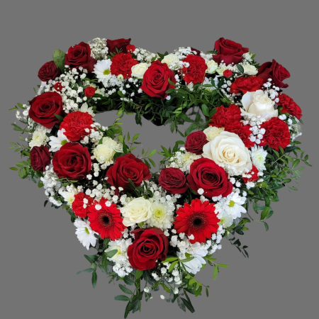 Condoleanțe - Aranjament funerar inimă