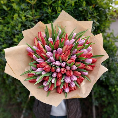 Mulțumesc - Buchet cu 101 lalele