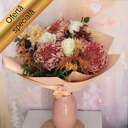 Mihail si Gavril - Buchet de toamnă cu trandafiri albi