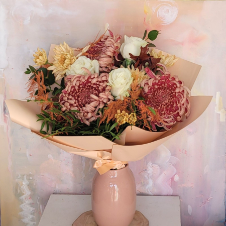 Buchet de toamnă cu trandafiri albi [2]