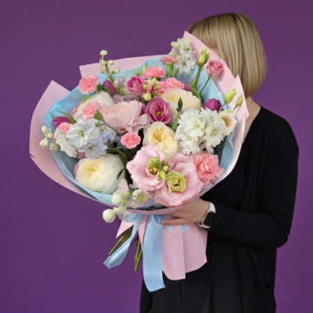 Buchete cu flori - Buchet mixt cu flori pastelate