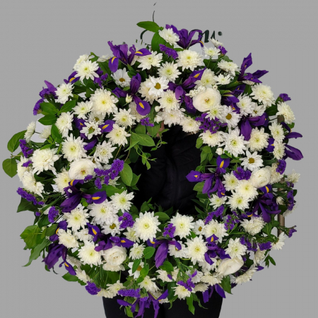 Coroana funerară alb-mov [2]