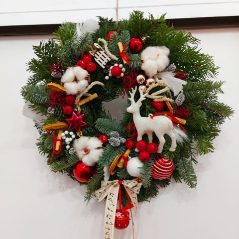 Colecția de iarnă - Coronița festivă cu ren