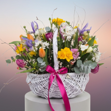 Mulțumesc - Coș cu frezii parfumate