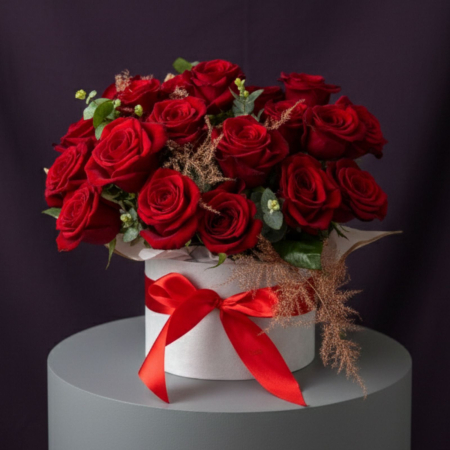 Cutie 21 trandafiri roșii [1]