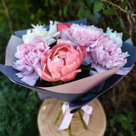 La mulți ani! - Buchet  Pink Peony