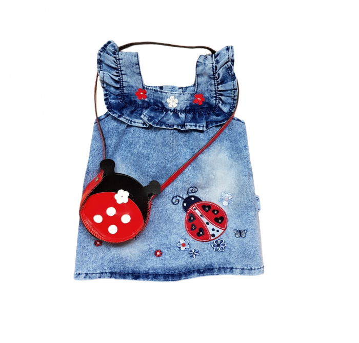 Rochie din bumbac imitatie denim, Gargarita [1]