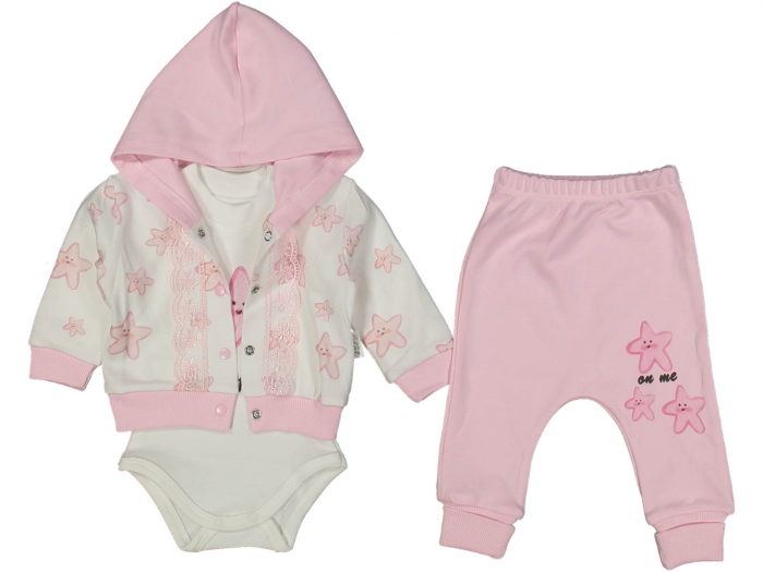 Compleu fetite 3 piese roz Little Star [1]