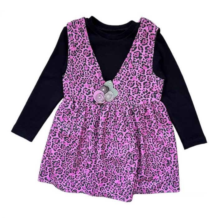 Set rochita animal print mov cu bluza [1]