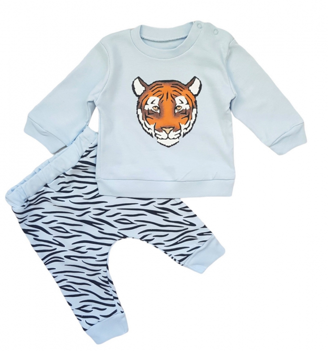 Set bebe 2 piese, Tigru, bleu [1]