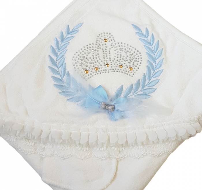 Prosop premium bebe baieti, Prince, alb/bleu [2]