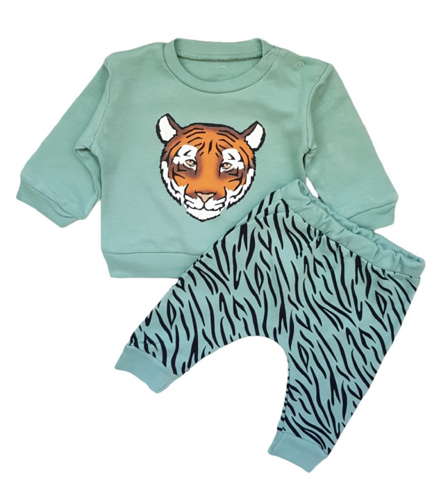 Set bebe 2 piese, Tigru, verde [1]