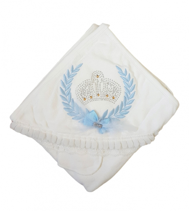 Prosop premium bebe baieti, Prince, alb/bleu [1]
