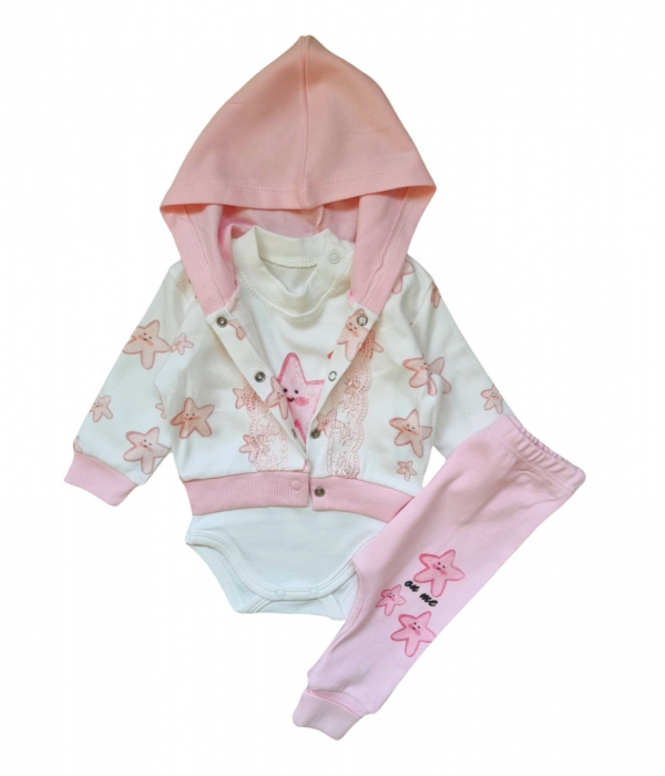 Compleu fetite 3 piese roz Little Star [2]
