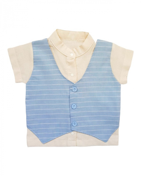 Costum elegant baieti, crem [2]