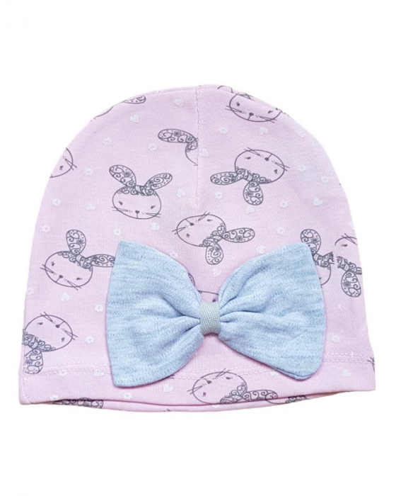 Fes bebe fetita din bumbac, model iepurasi [1]