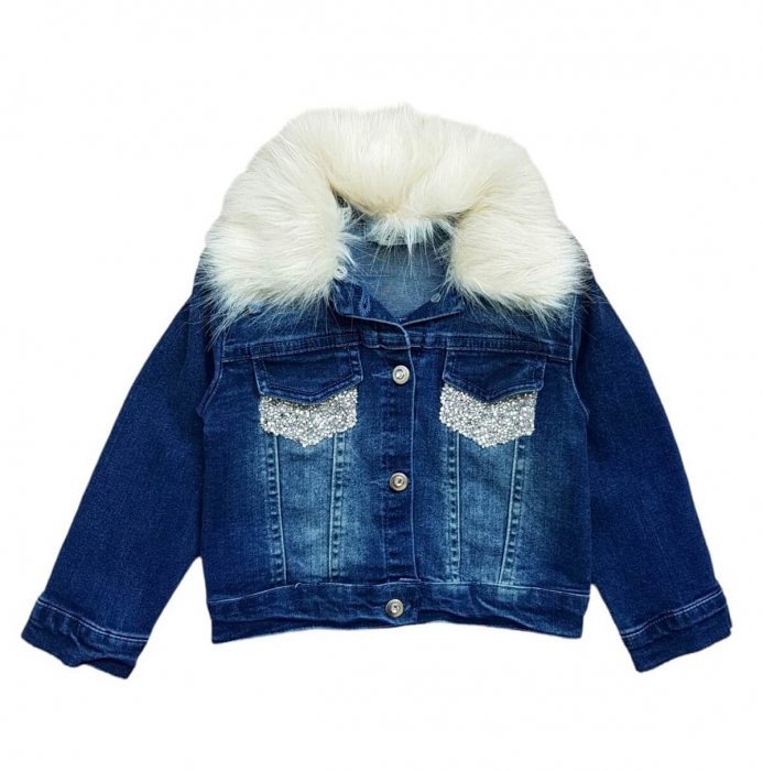 Geaca denim cu blanita detasabila [1]