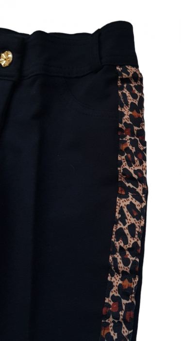 Pantaloni fete cu banda animal print [3]