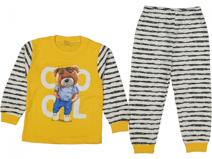 Pijamale copii Cool galben [2]
