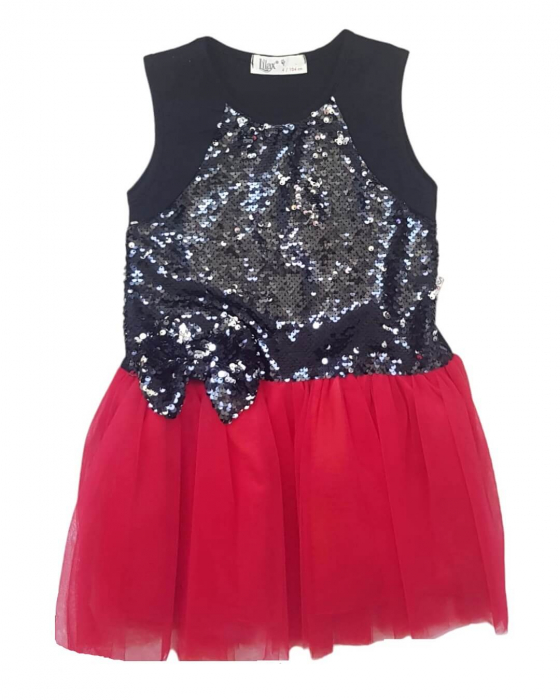 Rochita eleganta cu paiete si tul, accesoriu coronita [2]