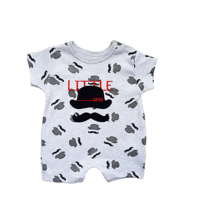 Salopeta de vara bebe, Little Man, gri [1]