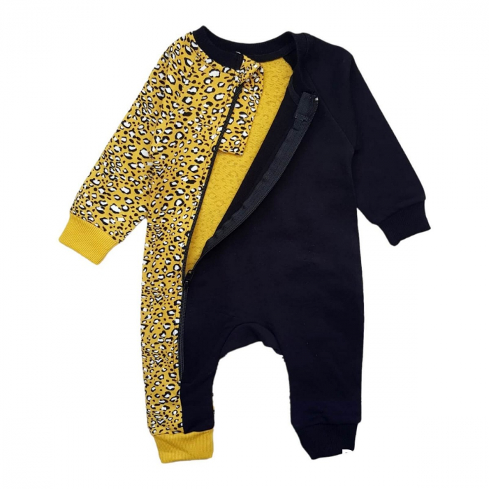 Salopeta fetite animal print cu bentita [2]