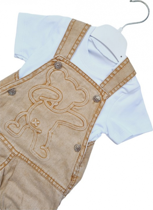 Set baieti salopeta denim cu tricou [2]