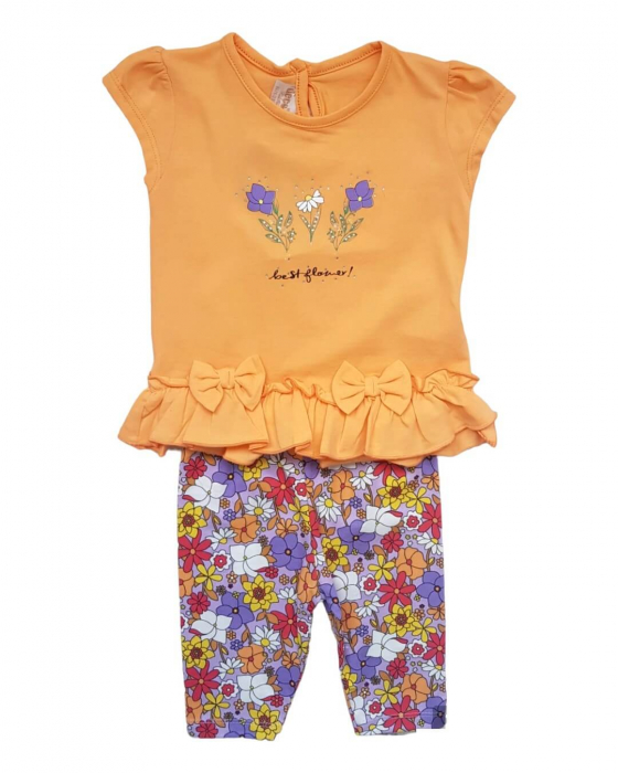 Set fete cu motive florale si volanase [2]