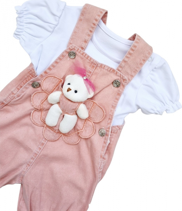 Set fetite salopeta denim cu tricou [3]