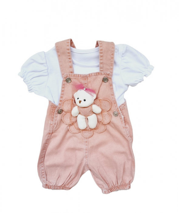 Set fetite salopeta denim cu tricou [2]