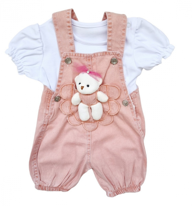 Set fetite salopeta denim cu tricou [1]