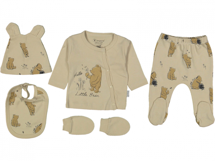 Set nou-nascut 5 piese din bumbac organic [2]