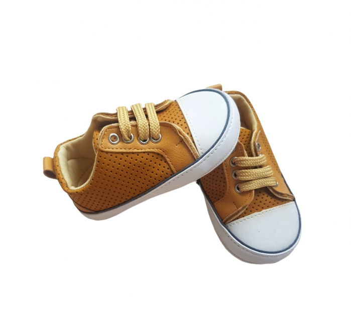 Tenesi bebe cu sireturi, maro camel [2]