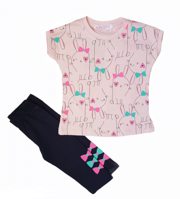 Set fete colanti si tricou cu iepurasi [1]