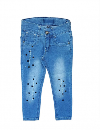FETE 3-8 ANI - Blugi skinny fete cu aplicatii