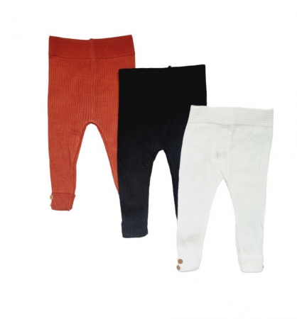 COLECTIE FETE 0-24 luni - Set 3 pantaloni tricot