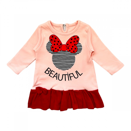 Rochii / Sarafane / Fuste - Rochita fetite Minnie cu volanase