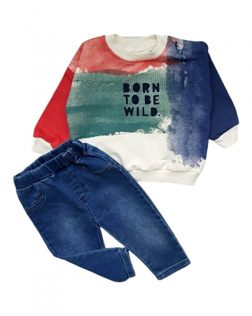 Compleuri / Seturi - Set baieti Born to be wild multicolor