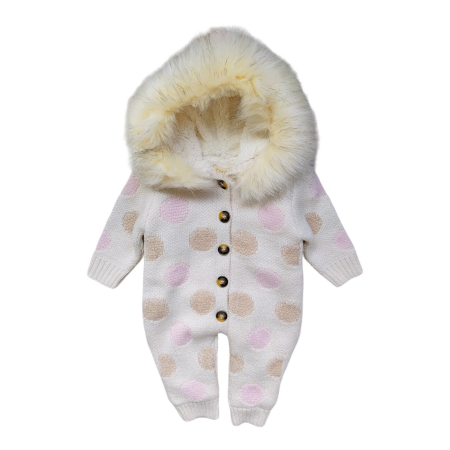 COLECTIE FETE 0-24 luni - Salopeta tricot premium cu blanita