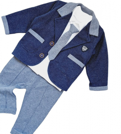 Costum elegant baieti 3 piese din bumbac [1]