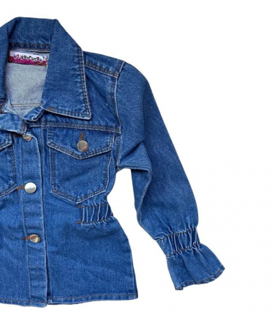 Jacheta din denim fete cambrata [1]