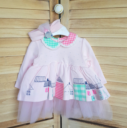 Rochii / Sarafane / Fuste - Rochie de bumbac cu tul