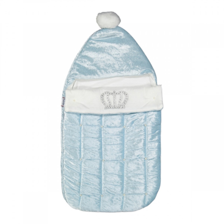 Saci de dormit - Sac de dormit de catifea Prince, bleu