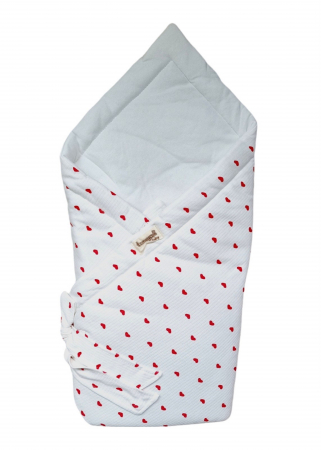 Sac de dormit premium bebelusi cu inimioare, 85x85 CM [4]